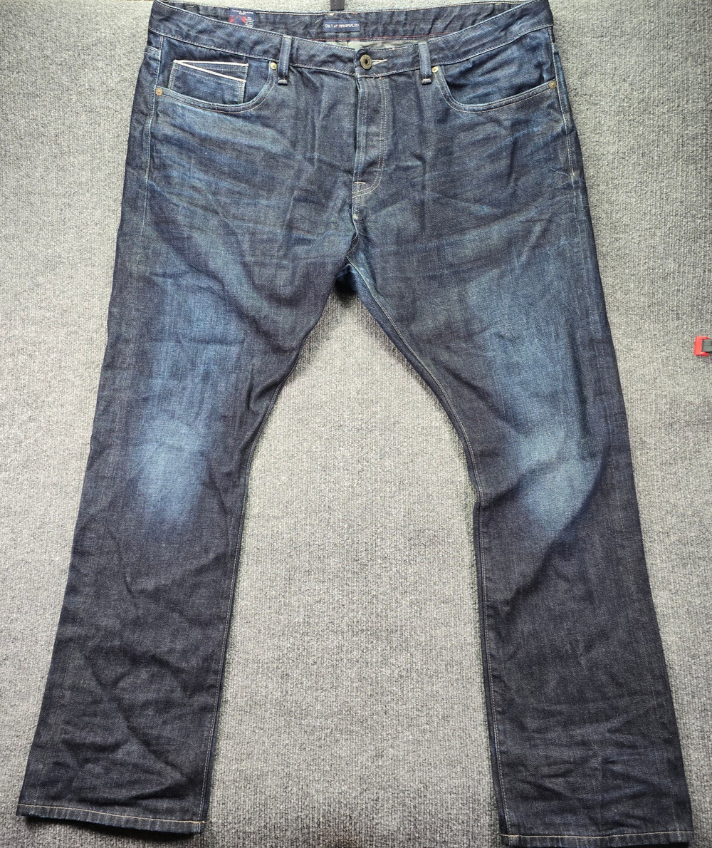 Cult of Individuality Jeans Mens 44x34 (45x34) Rebel Straight Selvedge Denim